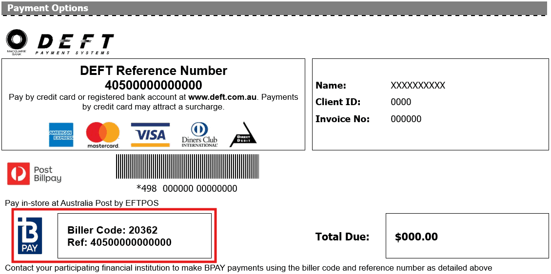 BPAY Option