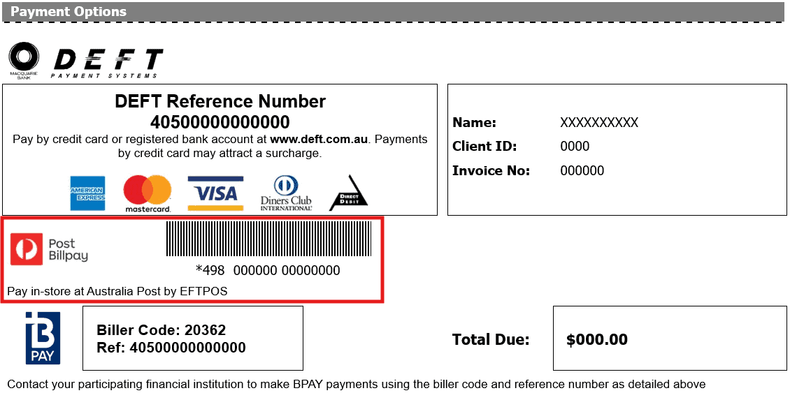 EFTPOS Option